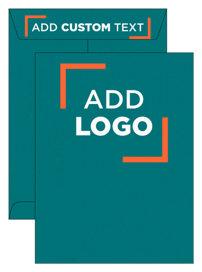 Teal Blue 32lb 9 x 12 Open End Envelopes with Peel & Seal