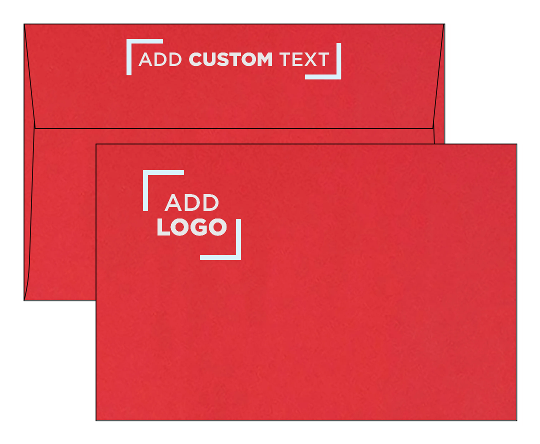 Red 32lb A9 Invitation Envelopes (5 3/4 x 8 3/4) with Peel & Seal