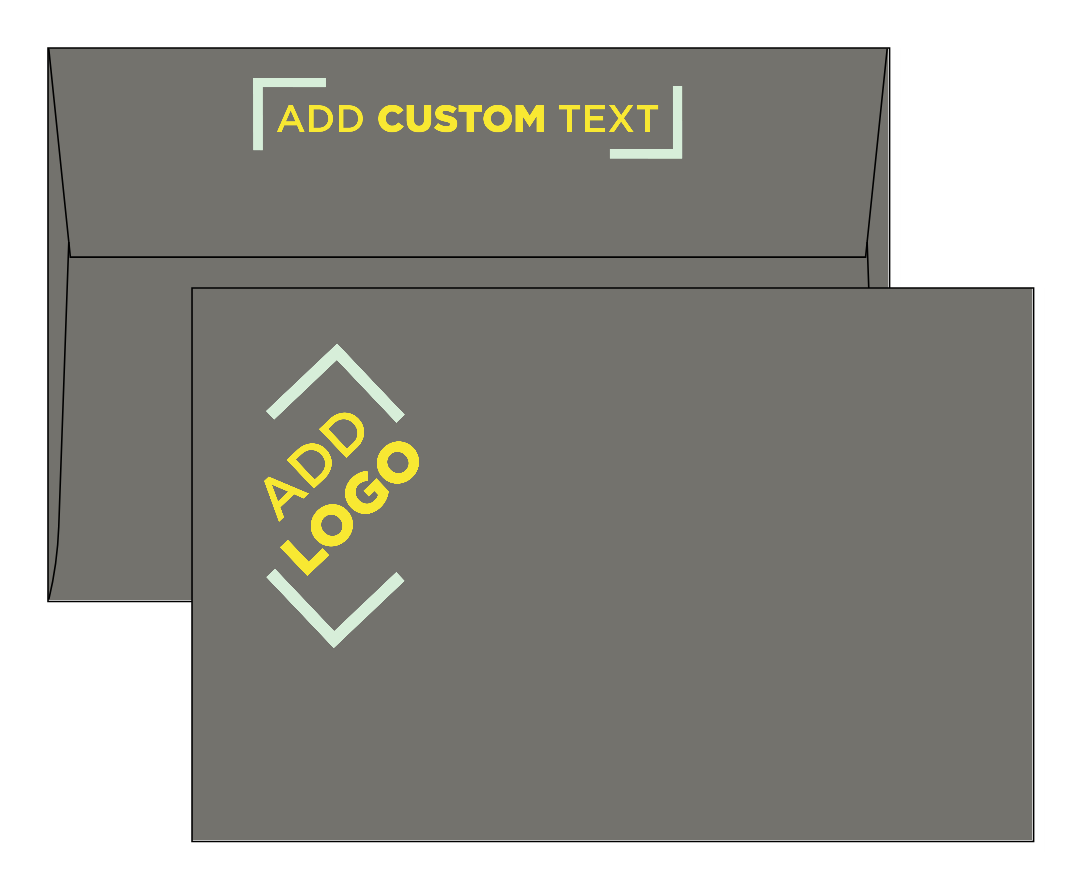 Dark Smoke Gray 32lb A9 Invitation Envelopes (5 3/4 x 8 3/4) with Peel & Seal