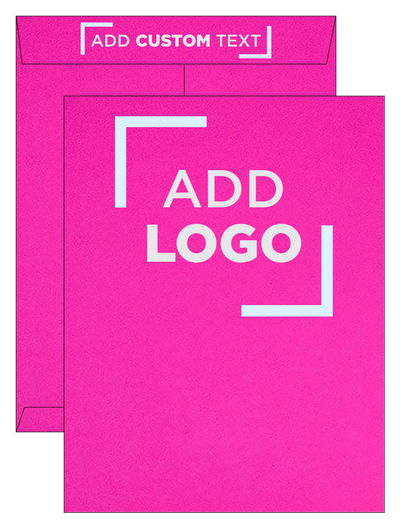 Fuchsia Pink Magenta 32lb 10 x 13 Open End Envelopes with Peel & Seal