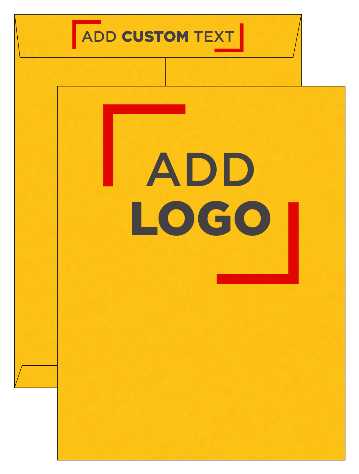Sunflower Yellow 32lb 10 x 13 Open End Envelopes with Peel & Seal