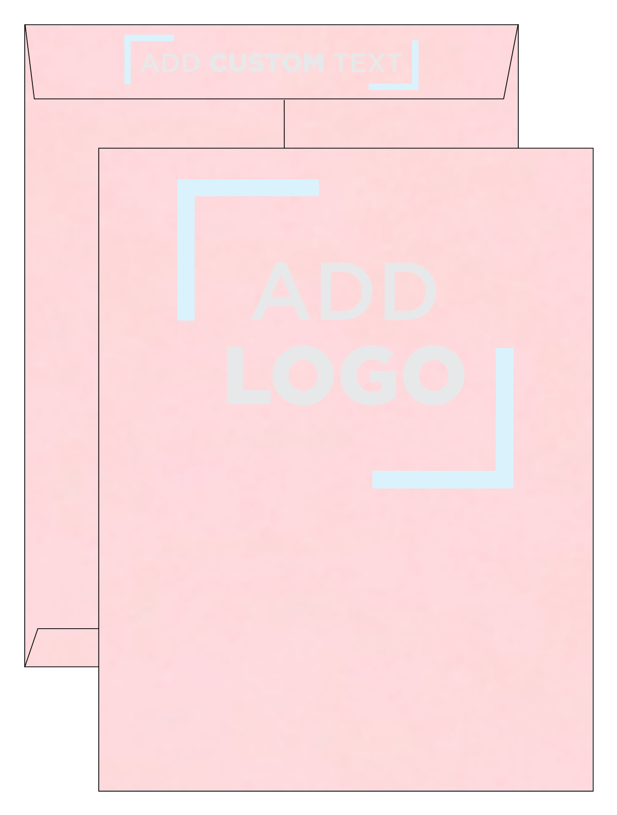 Baby Candy Pink 32lb 10 x 13 Open End Envelopes with Peel & Seal