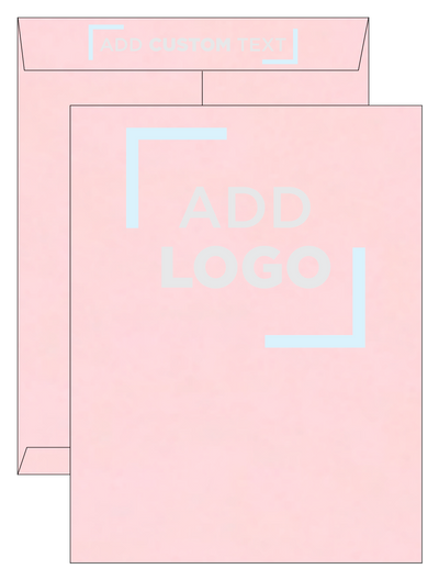 Baby Candy Pink 32lb 10 x 13 Open End Envelopes with Peel & Seal