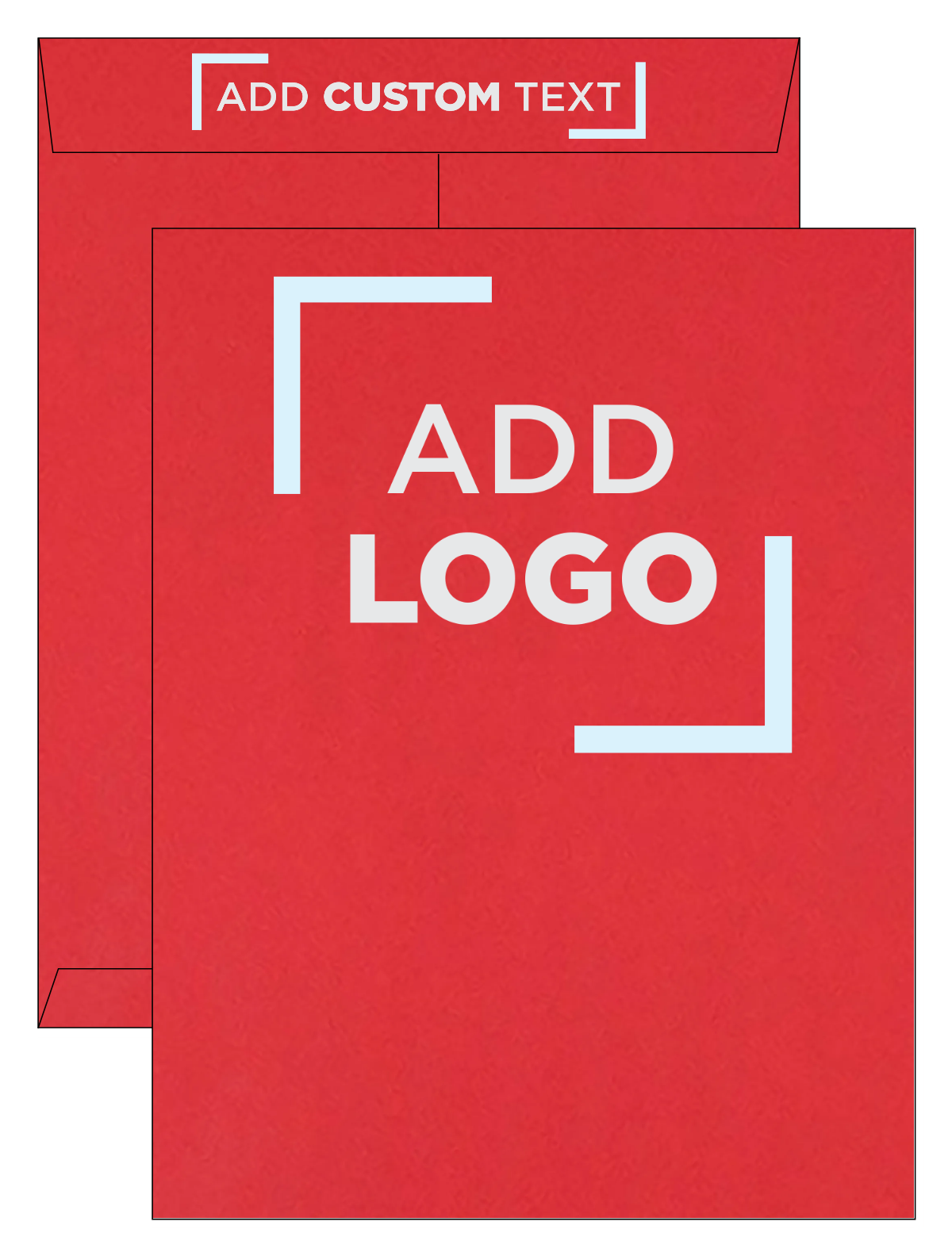 Red 32lb 10 x 13 Open End Envelopes with Peel & Seal