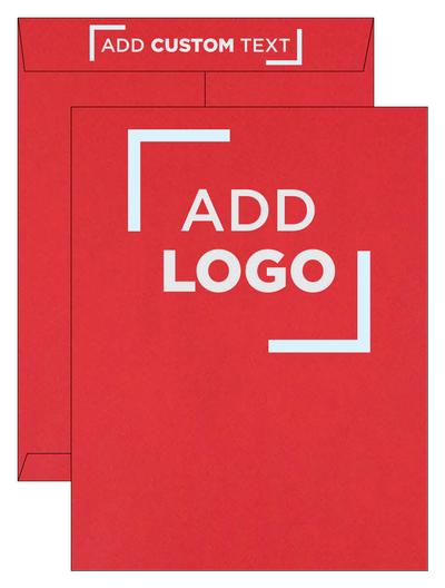 Red 32lb 10 x 13 Open End Envelopes with Peel & Seal