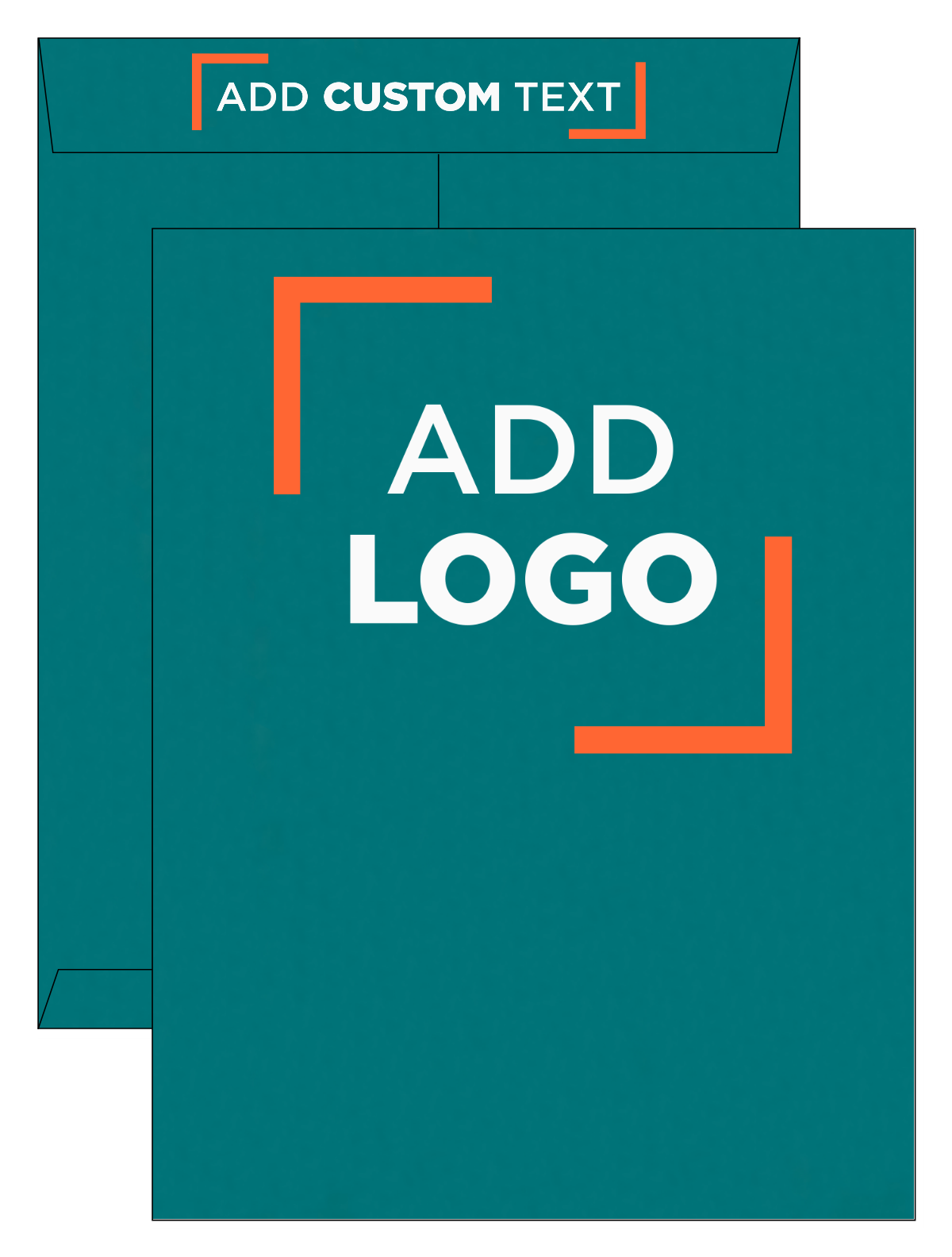 Teal Blue 32lb 10 x 13 Open End Envelopes with Peel & Seal