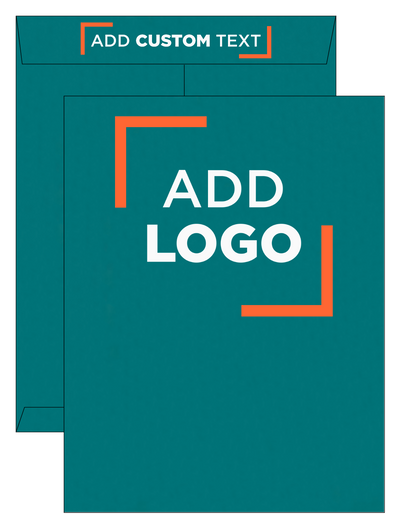 Teal Blue 32lb 10 x 13 Open End Envelopes with Peel & Seal