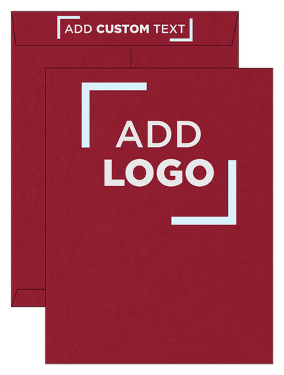 Garnet Dark Red 32lb 10 x 13 Open End Envelopes with Peel & Seal