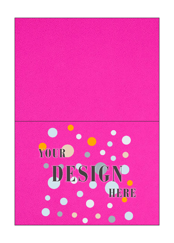 Fuchsia Pink Magenta 100lb A1 Foldover Cards (3 1/2 x 4 7/8)