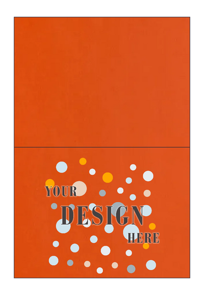 Mandarin Orange 100lb A6 Foldover Cards (4 5/8 x 6 1/4)