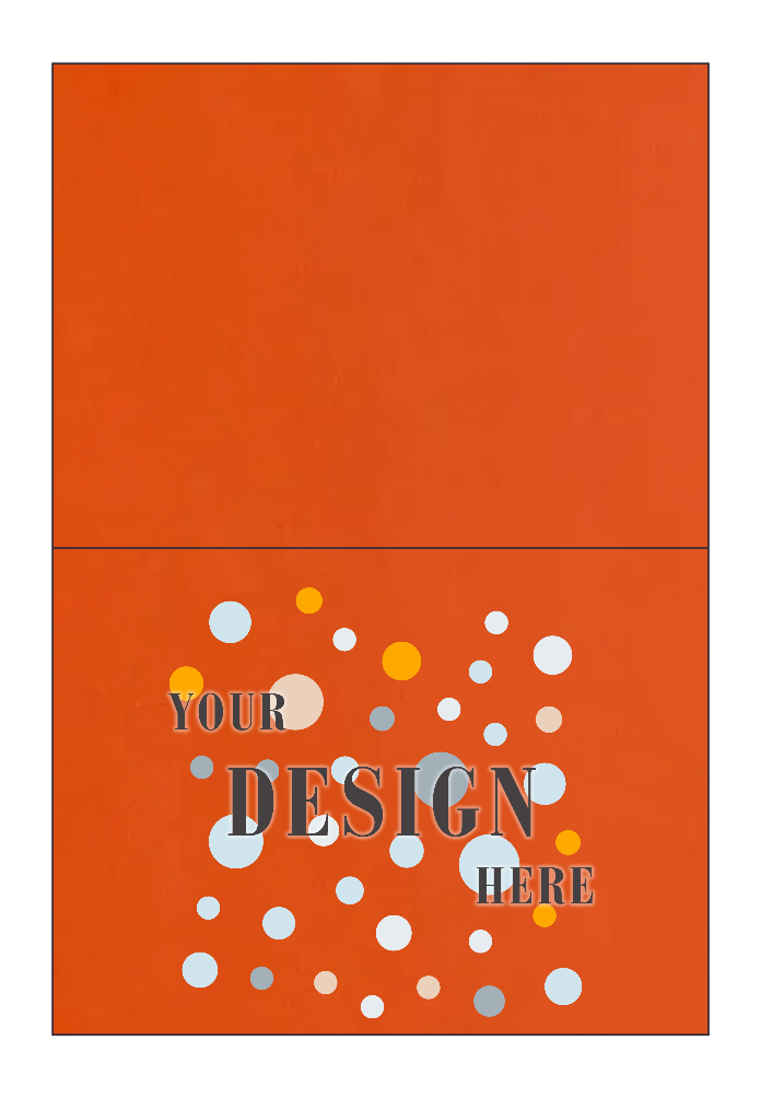 Mandarin Orange 100lb A6 Foldover Cards (4 5/8 x 6 1/4)
