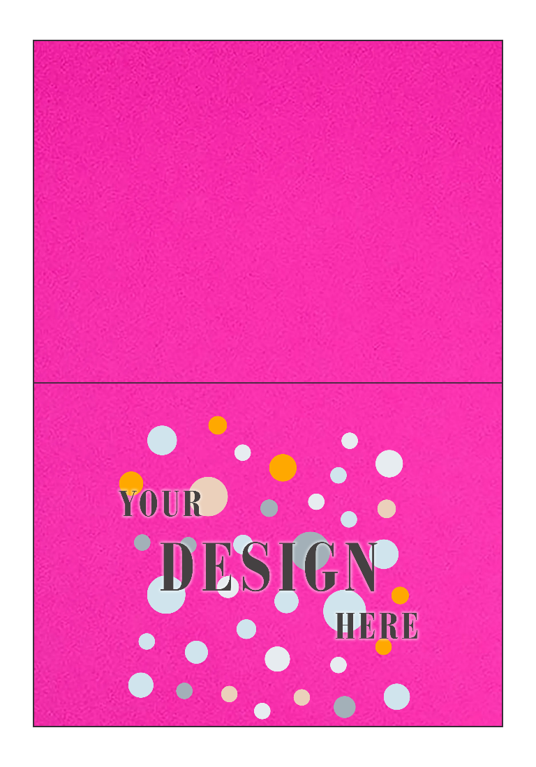 Fuchsia Pink Magenta 100lb A7 Foldover Cards (5 1/8 x 7)