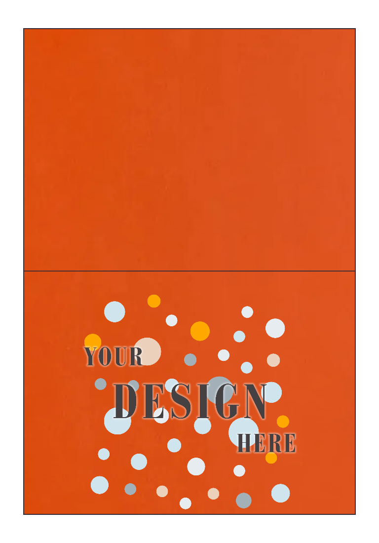 Mandarin Orange 100lb A7 Foldover Cards (5 1/8 x 7)