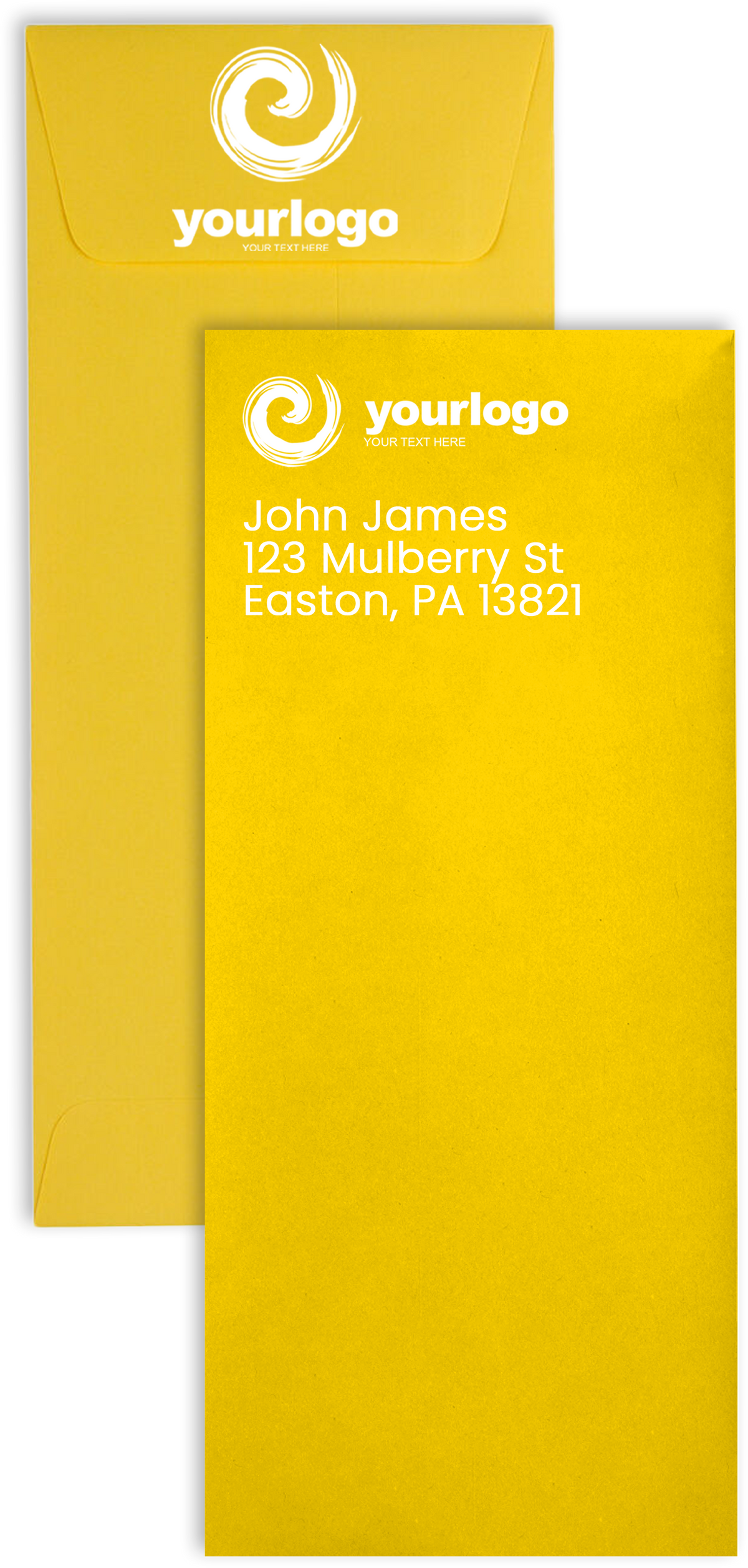 Sunflower Yellow 32lb #10 Policy Envelopes (4 1/8 x 9 1/2) with Peel & Seal