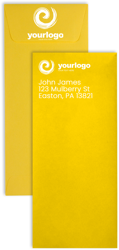 Sunflower Yellow 32lb #10 Policy Envelopes (4 1/8 x 9 1/2) with Peel & Seal