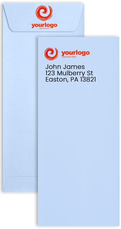 Baby Blue 32lb #10 Policy Envelopes (4 1/8 x 9 1/2) with Peel & Seal