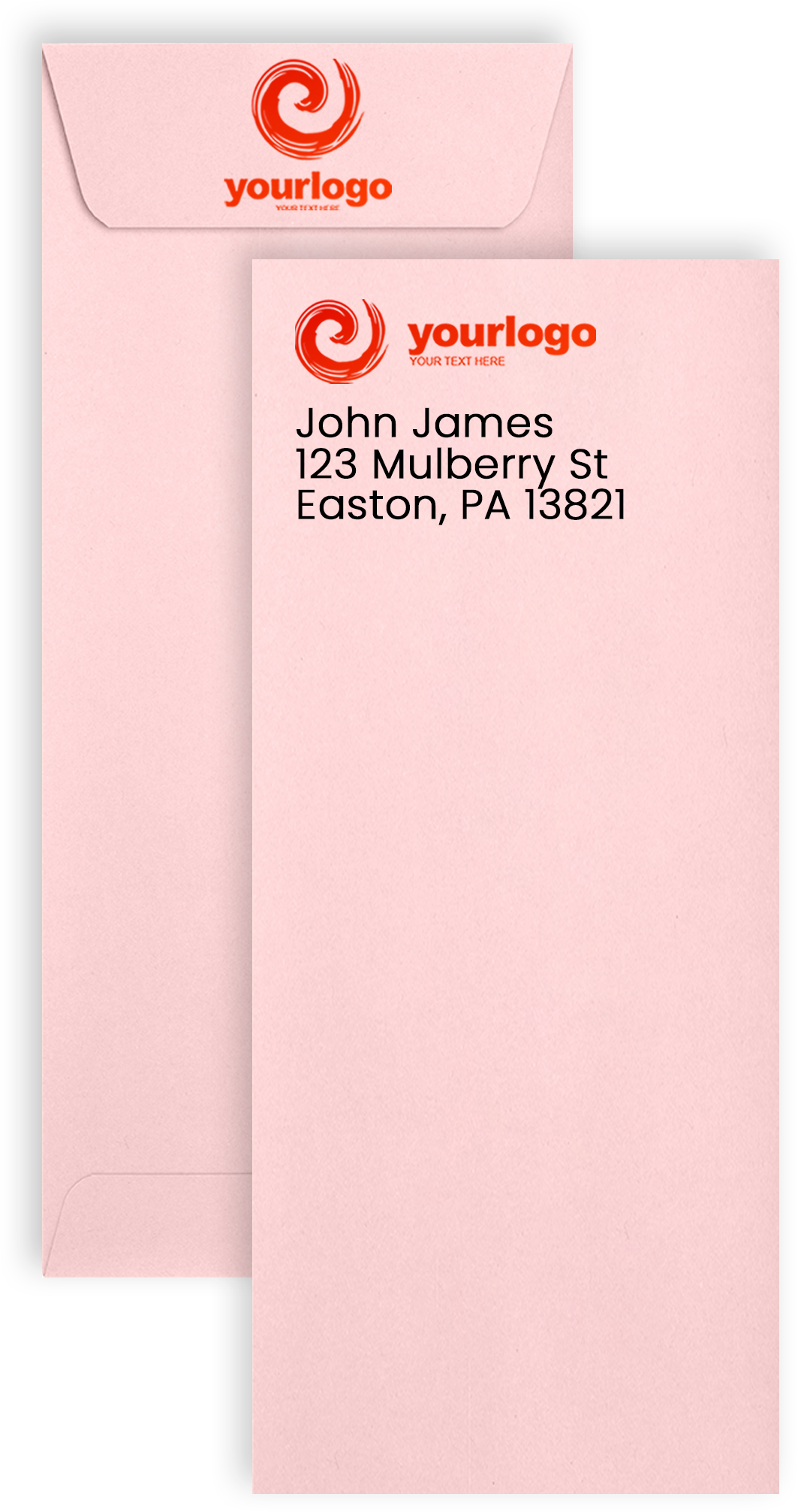 Baby Candy Pink 32lb #10 Policy Envelopes (4 1/8 x 9 1/2) with Peel & Seal