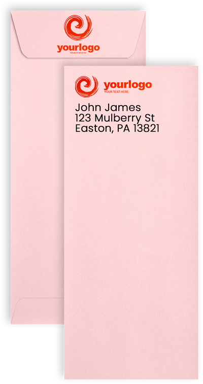 Baby Candy Pink 32lb #10 Policy Envelopes (4 1/8 x 9 1/2) with Peel & Seal