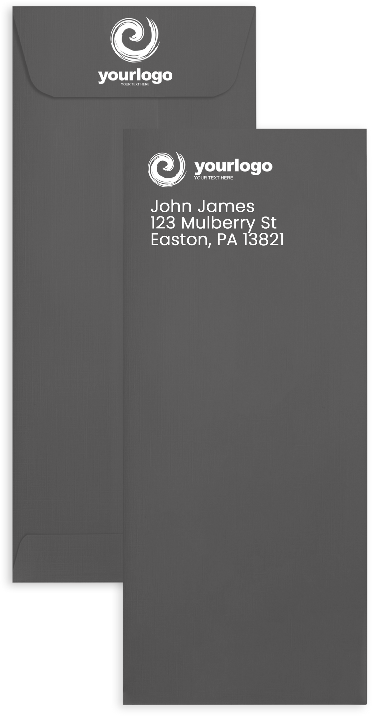 Dark Smoke Gray 32lb #10 Policy Envelopes (4 1/8 x 9 1/2) with Peel & Seal
