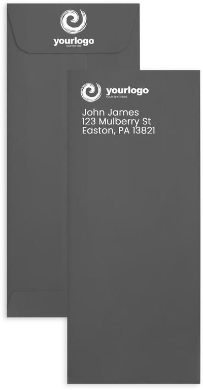 Dark Smoke Gray 32lb #10 Policy Envelopes (4 1/8 x 9 1/2) with Peel & Seal