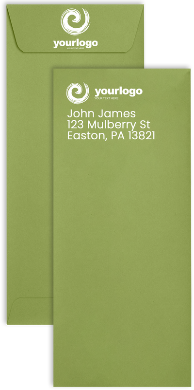 Olive Green 28lb #10 Policy Envelopes (4 1/8 x 9 1/2) with Peel & Seal