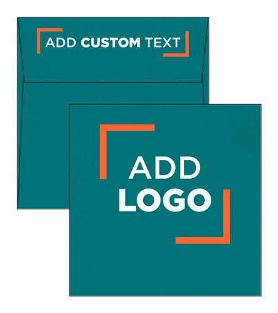 Teal Blue 32lb 5 1/2 x 5 1/2 Square Envelopes with Peel & Seal