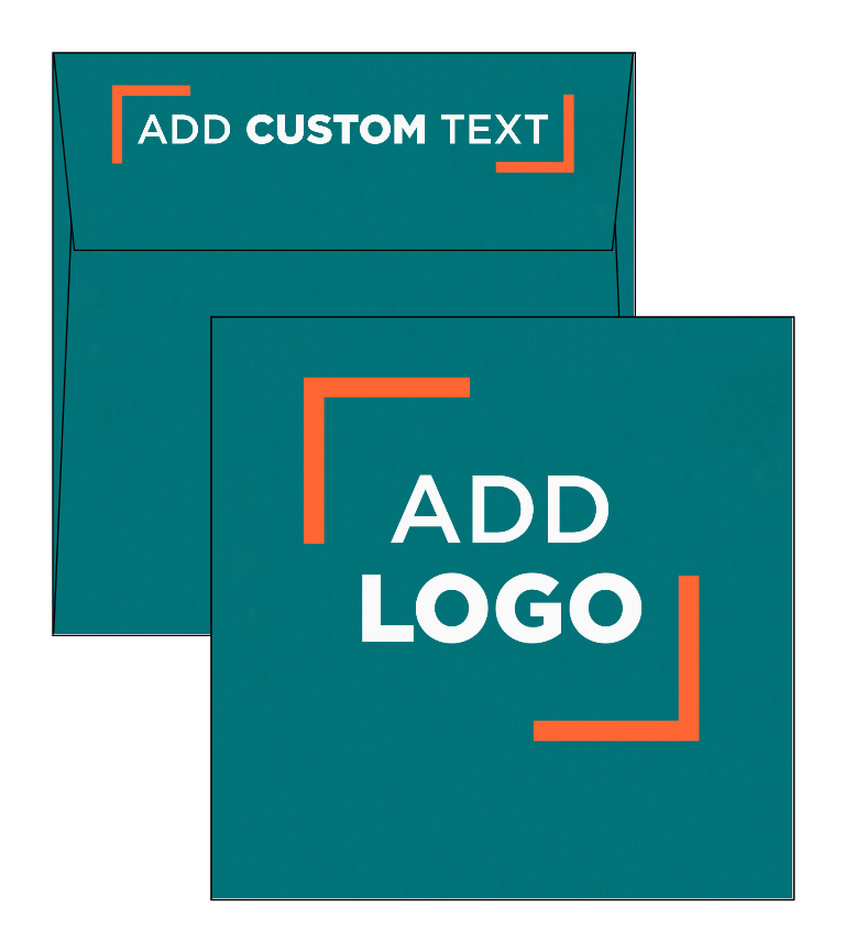 Teal Blue 32lb 5 1/2 x 5 1/2 Square Envelopes with Peel & Seal