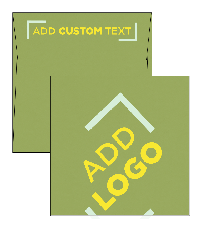 Olive Green 28lb 5 1/2 x 5 1/2 Square Envelopes with Peel & Seal