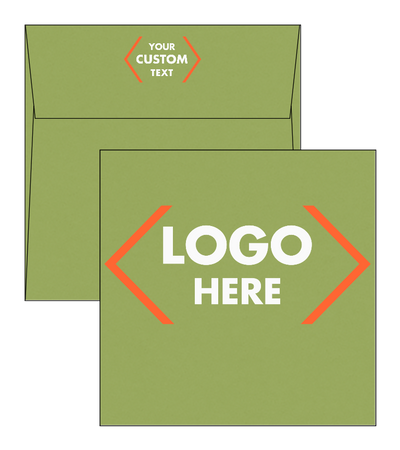 Olive Green 28lb 5 1/2 x 5 1/2 Square Envelopes with Peel & Seal