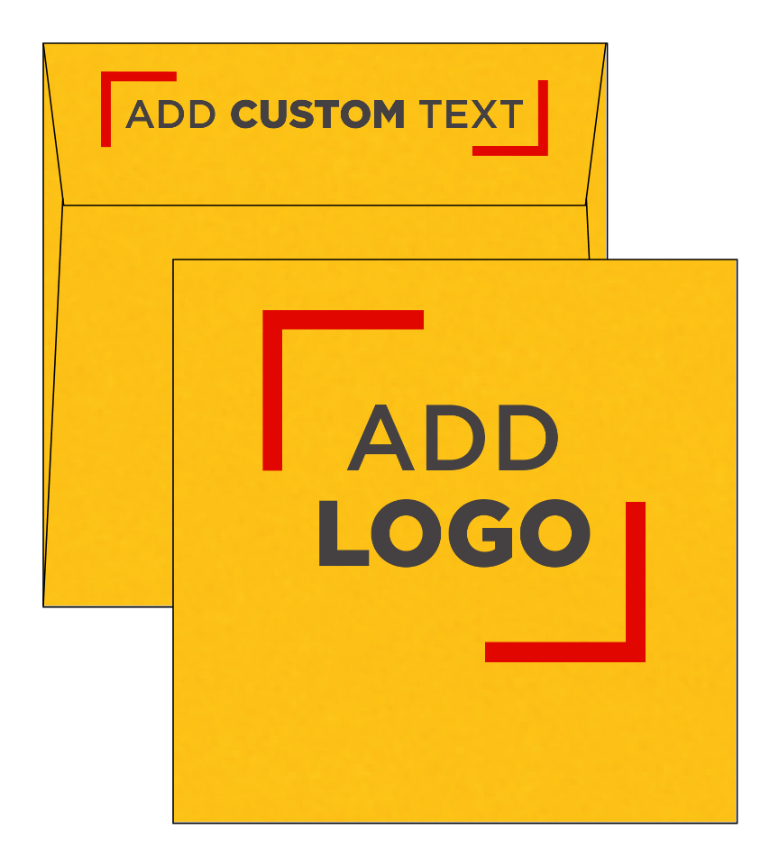 Sunflower Yellow 32lb 6 1/2 x 6 1/2 Square Envelopes with Peel & Seal