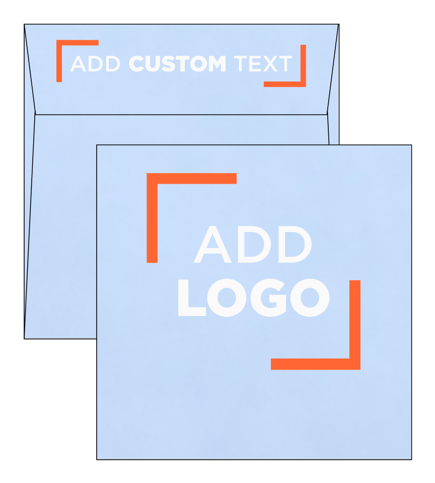 Baby Blue 32lb 6 1/2 x 6 1/2 Square Envelopes with Peel & Seal