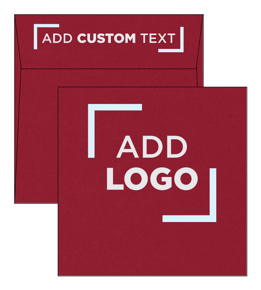 Garnet Dark Red 32lb 6 1/2 x 6 1/2 Square Envelopes with Peel & Seal