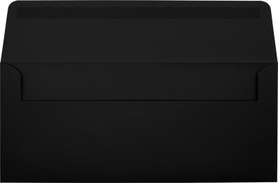 Smooth Midnight Black 32lb #10 Window Envelopes (4 1/8 x 9 1/2)