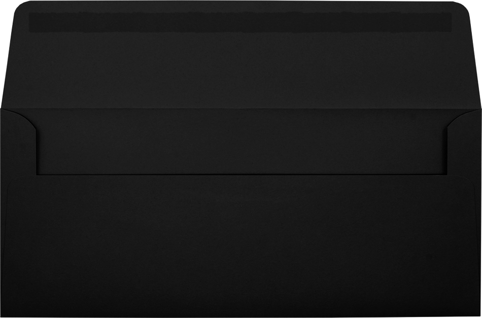 Smooth Midnight Black 32lb #10 Window Envelopes (4 1/8 x 9 1/2)