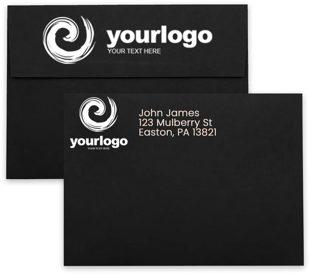Smooth Midnight Black 32lb A7 Invitation Envelopes (5 1/4 x 7 1/4) with Peel & Seal