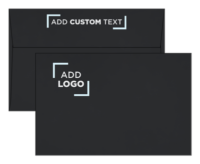 Smooth Midnight Black 32lb A9 Invitation Envelopes (5 3/4 x 8 3/4) with Peel & Seal