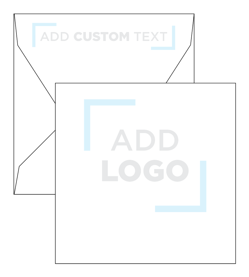 Smooth Midnight Black 32lb 6 1/2 x 6 1/2 Square Envelopes with Peel & Seal