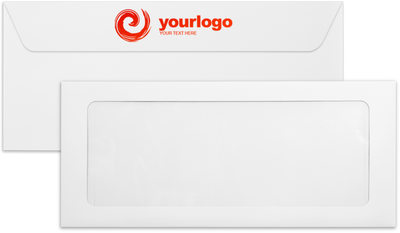 White 32lb Cougar #10 Full Face Window Booklet Premium Envelopes (4 1/8 x 9 1/2)