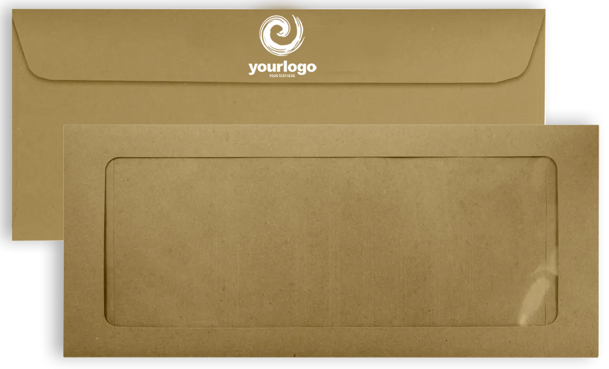 Grocery Bag 28lb #10 Full Face Window Envelopes (4 1/8 x 9 1/2) with Peel & Seal