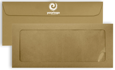 Grocery Bag 28lb #10 Full Face Window Envelopes (4 1/8 x 9 1/2) with Peel & Seal