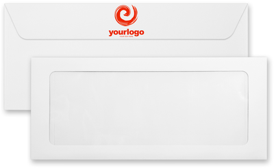 White 28lb #10 Full Face Window Envelopes (4 1/8 x 9 1/2)