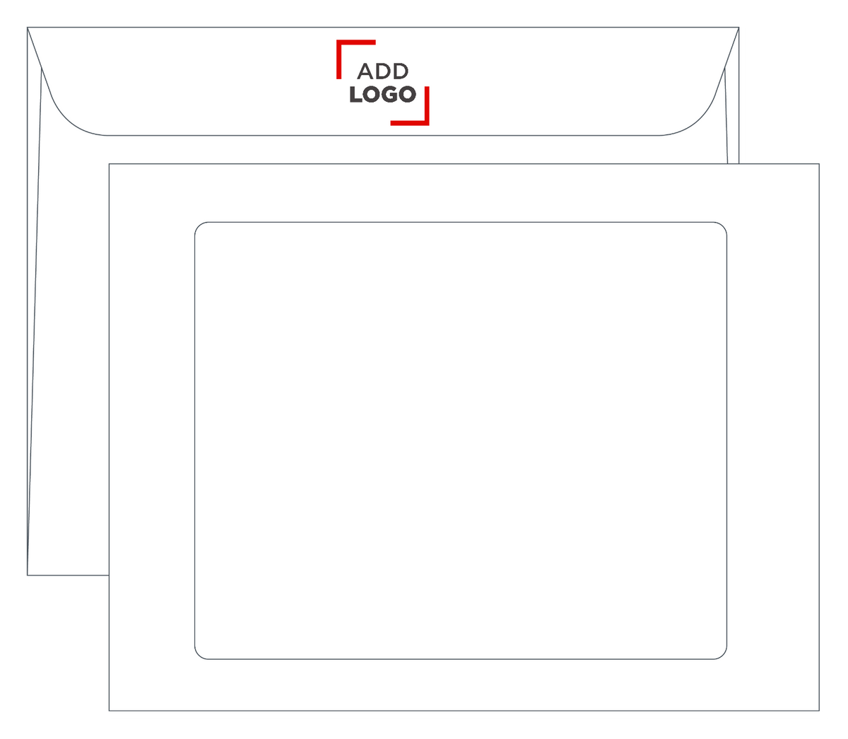 White 28lb 10 x 13 Full Face Window Envelopes