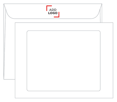 White 28lb 10 x 13 Full Face Window Envelopes