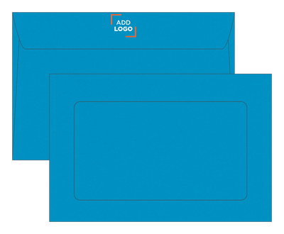 Pool Blue 32lb 6 x 9 Full Face Window Envelopes