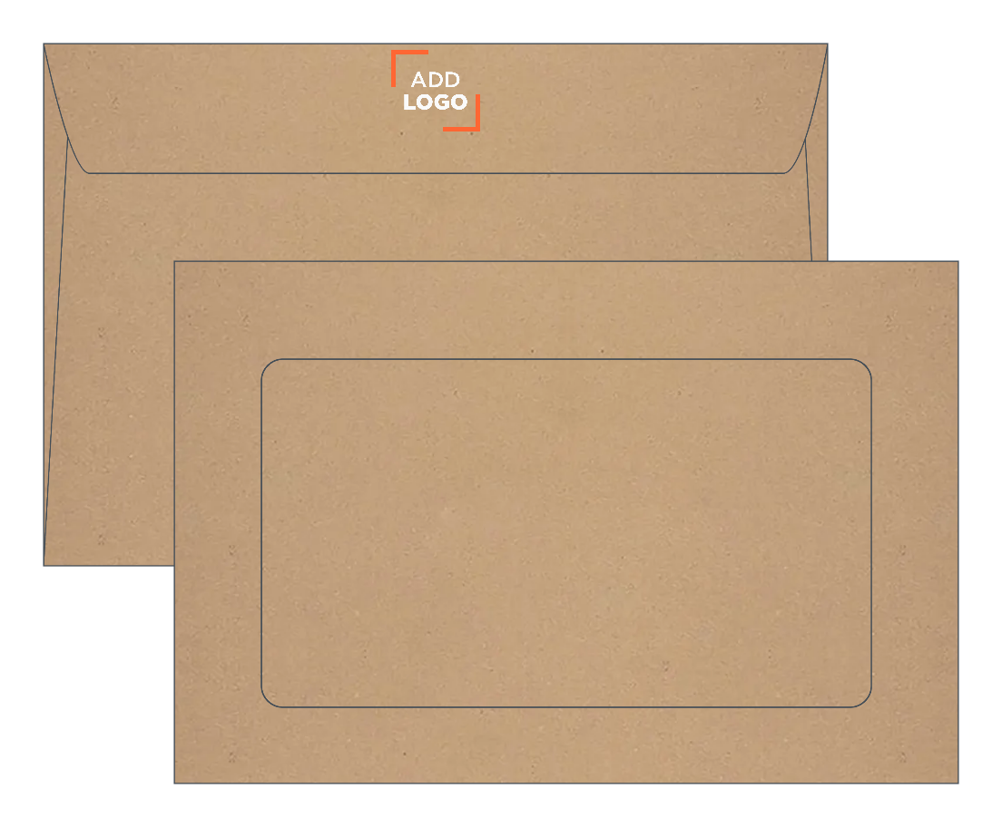 Grocery Bag 28lb 6 x 9 Full Face Window Envelopes