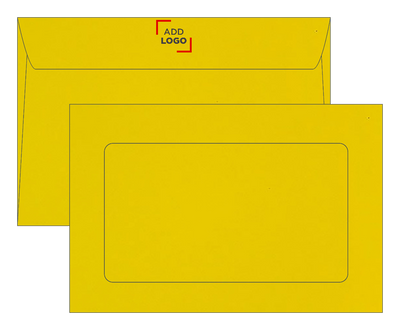 Citrus Yellow 32lb 6 x 9 Full Face Window Envelopes