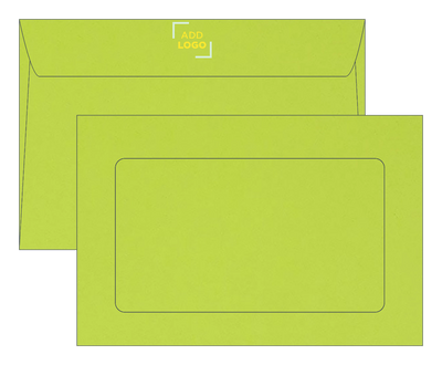 Wasabi Lime Green 32lb 6 x 9 Full Face Window Envelopes