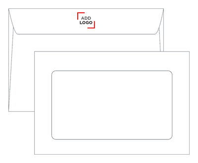 White 28lb 6 x 9 Full Face Window Envelopes