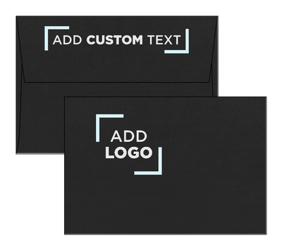 Smooth Midnight Black with Red Foil Lining 32lb A4 Invitation Envelopes (4 1/4 x 6 1/4) with Peel & Seal