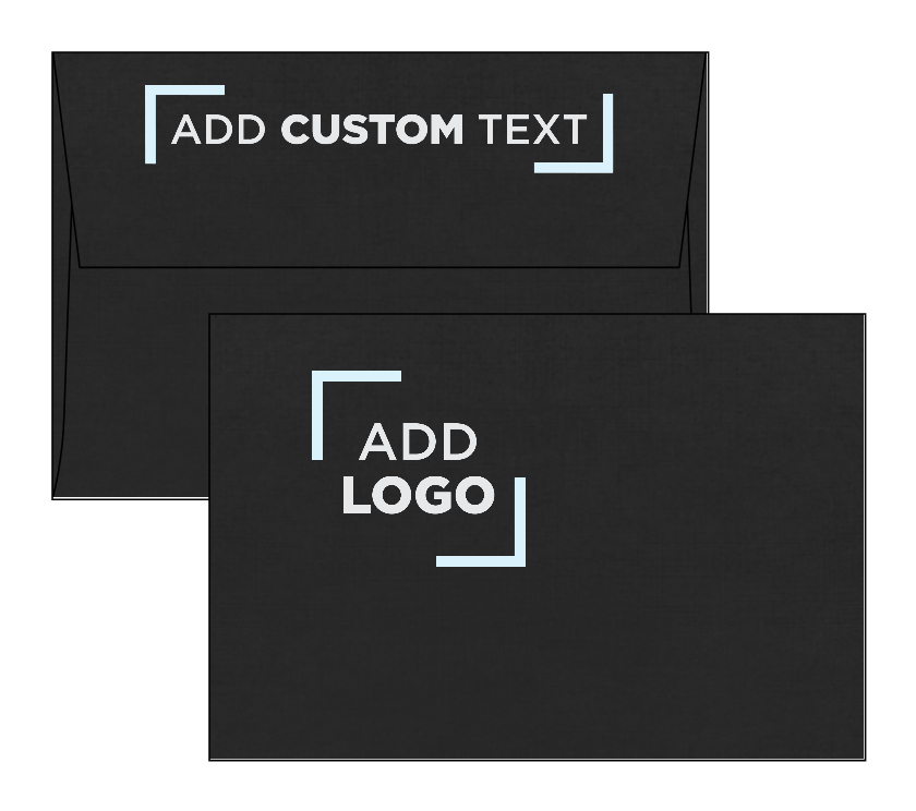 Smooth Midnight Black with Gold Foil Lining 32lb A4 Invitation Envelopes (4 1/4 x 6 1/4) with Peel & Seal